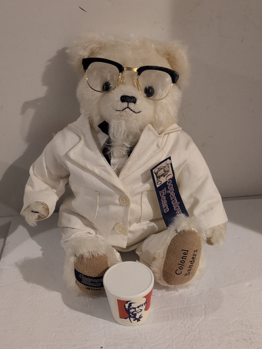 Cooperstown Bears Limited Edition Colonel Sanders Bear With KFC Bucket 63/1000